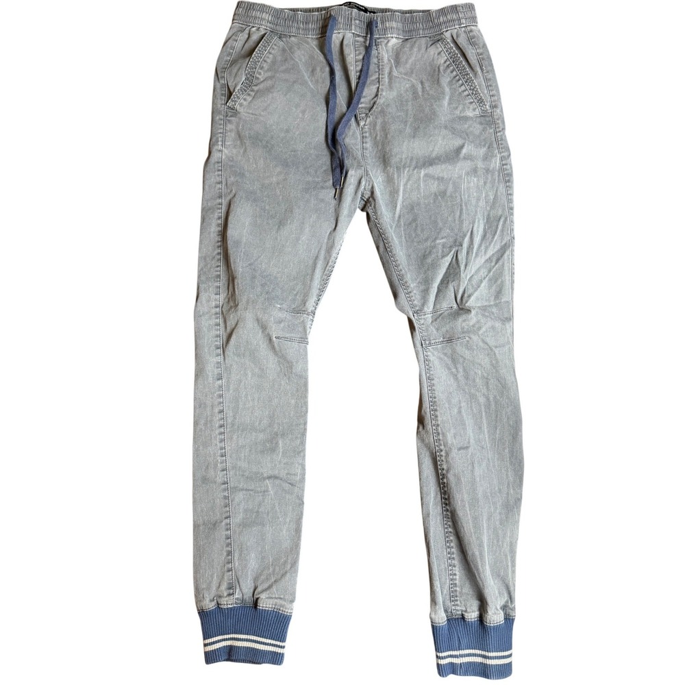 Cotton On‎ Mens Chino Joggers Grey Stretch Skinny Pants Size 32 341091